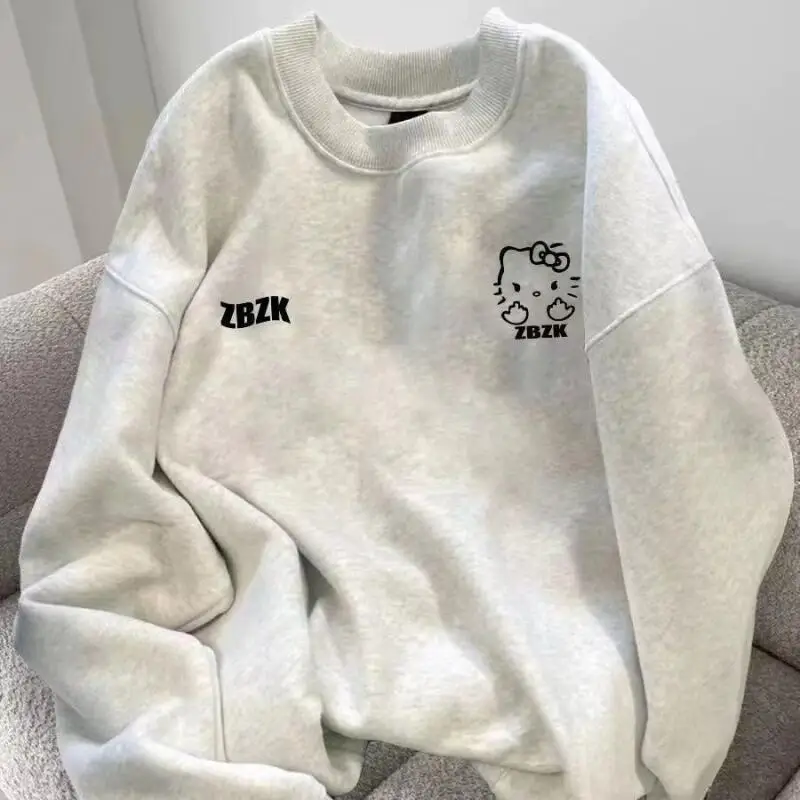 

Sanrio Hello Kitty женские толстовки Cuteore мультфильм студенческие осенние топы для бега с длинными рукавами женская одежда верхняя одежда новый стиль