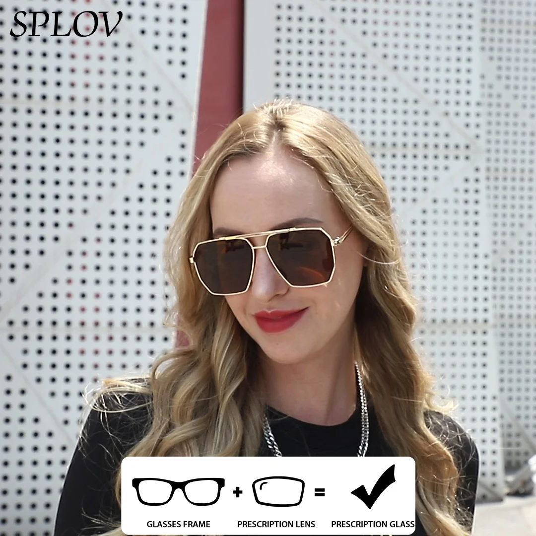 

Мужские солнцезащитные очки SPLOV с диоптриями, двойной мостик, крупная оправа, индивидуальные поляризационные прогрессивные очки по рецепту