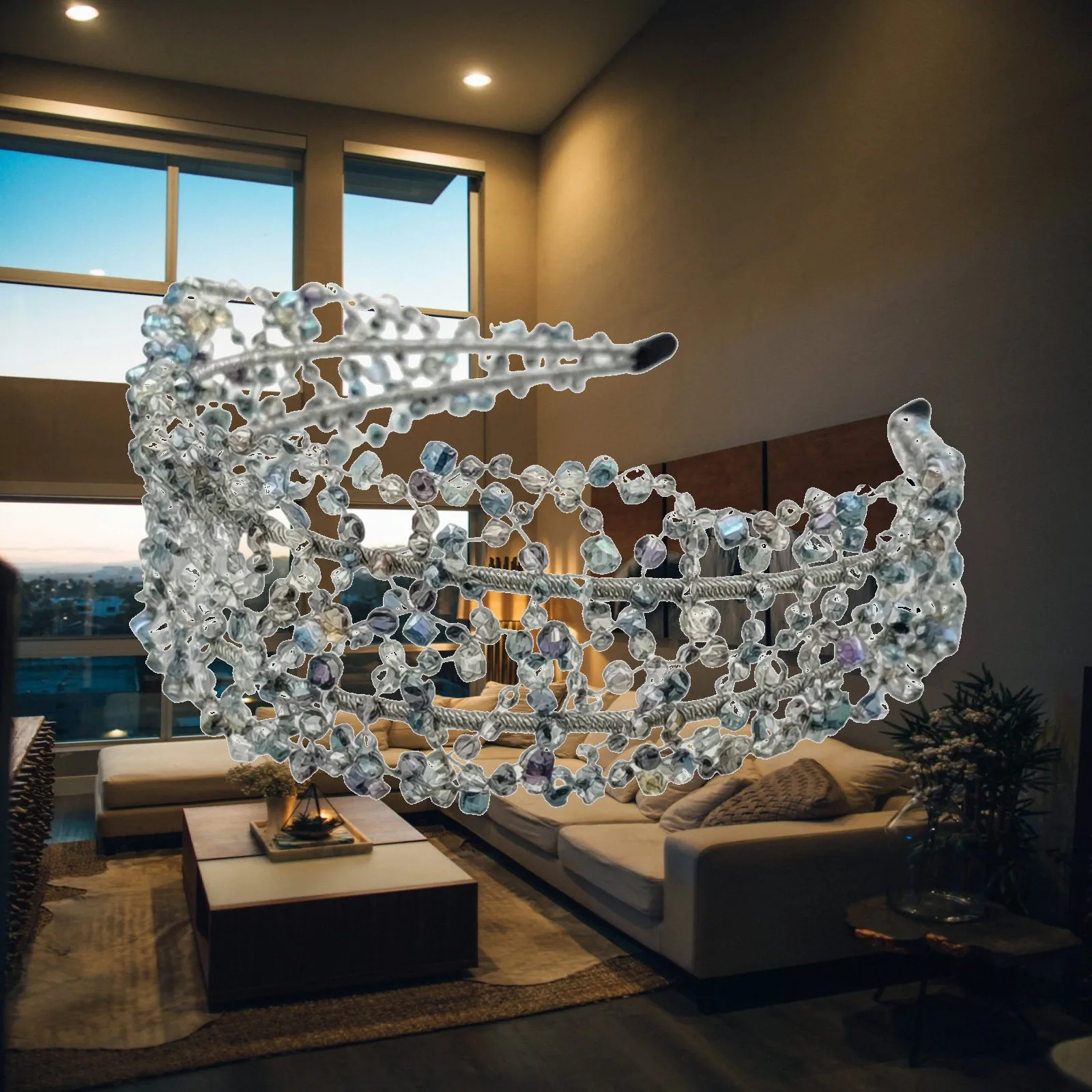 Serre-tête en cristal scintillant avec perles, élégant pour les séances photo