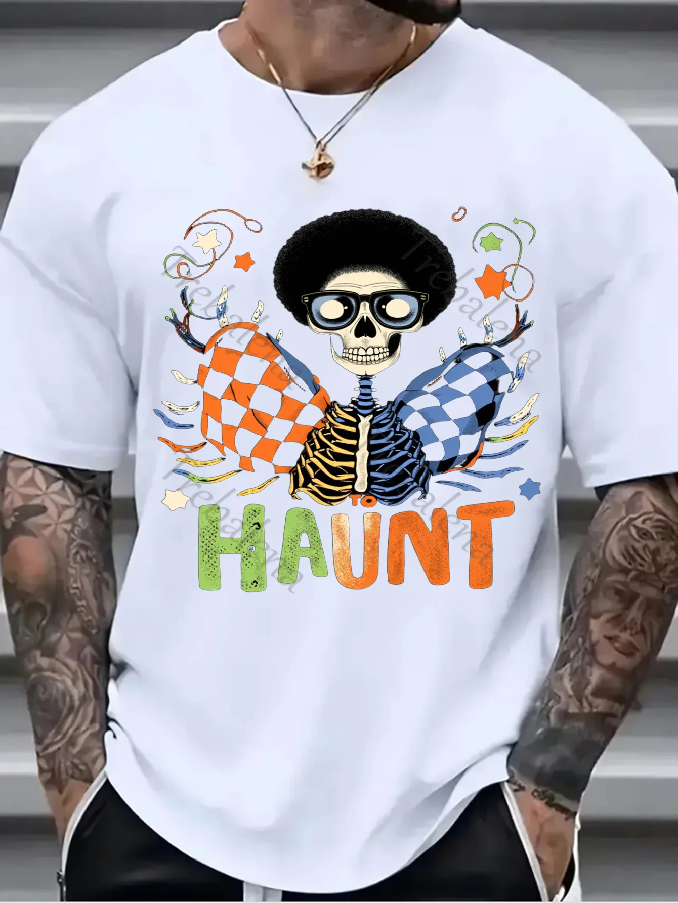 

1шт настенный гобелен "Funky Skeleton Haunt гобелен" - Хэллоуин афро-панк Декор"