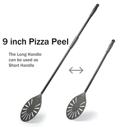 SHANGPEIXUAN 7/8/9 inch Pizza Turning Peel Hard Anodized Pizza Shovel Aluminum Alloy Detachable Handle Oven Pizza Accessories