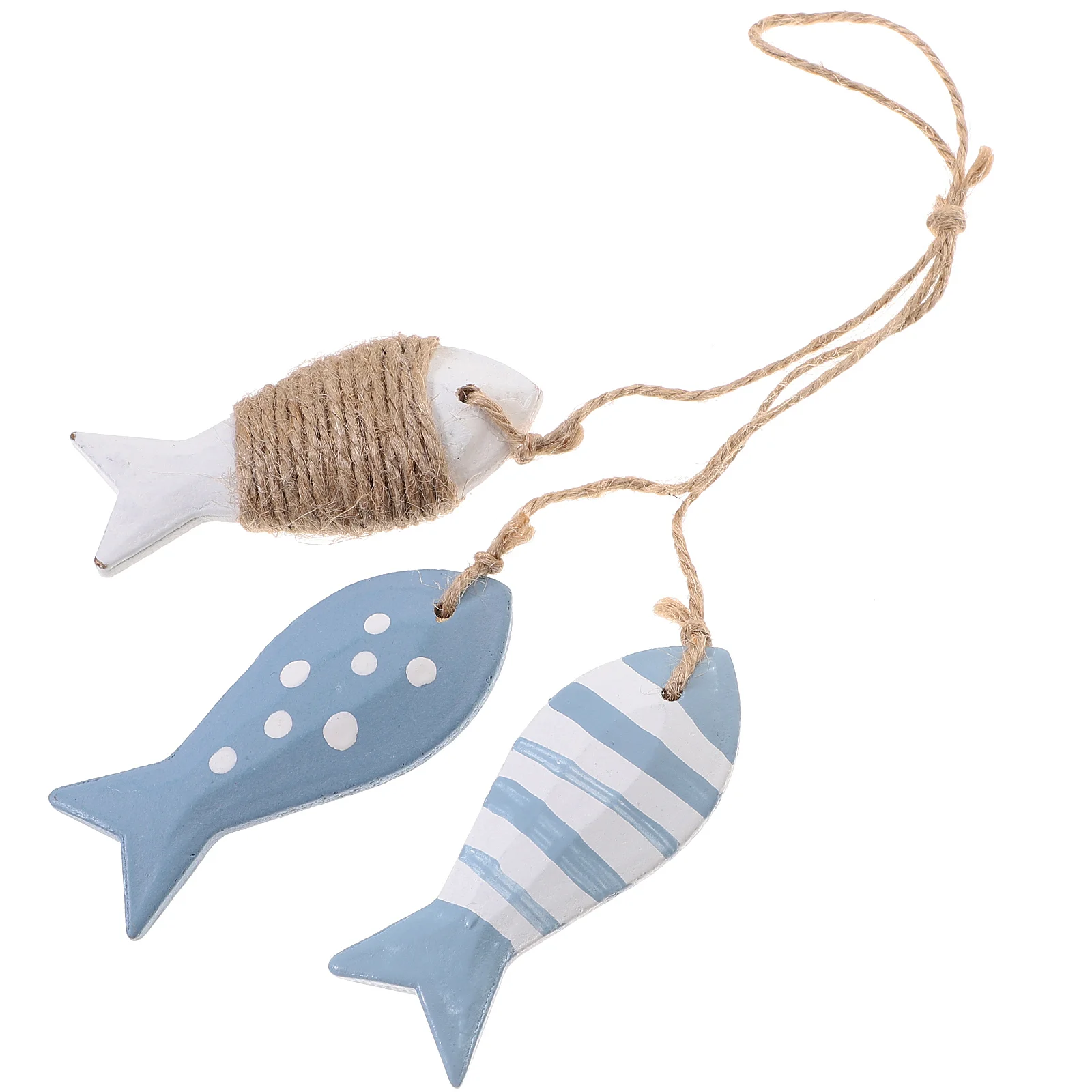 Cookies Gift Craft Nautical Decor Sea Pendant Wooden Fish Curtain Decoration Decorate Fishing Net