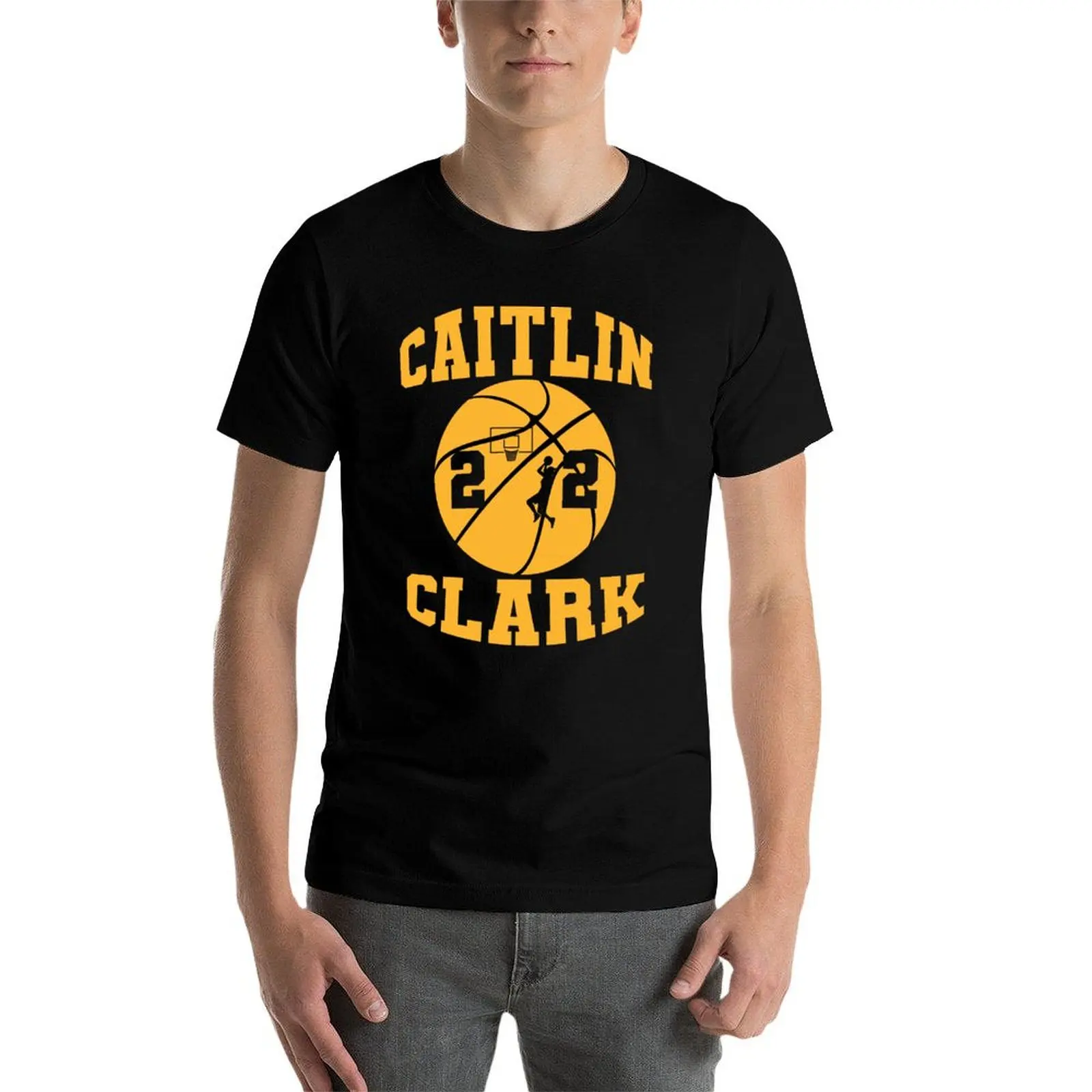 Caitlin Clark Camiseta hippie roupas em branco camisetas masculinas grandes e altas