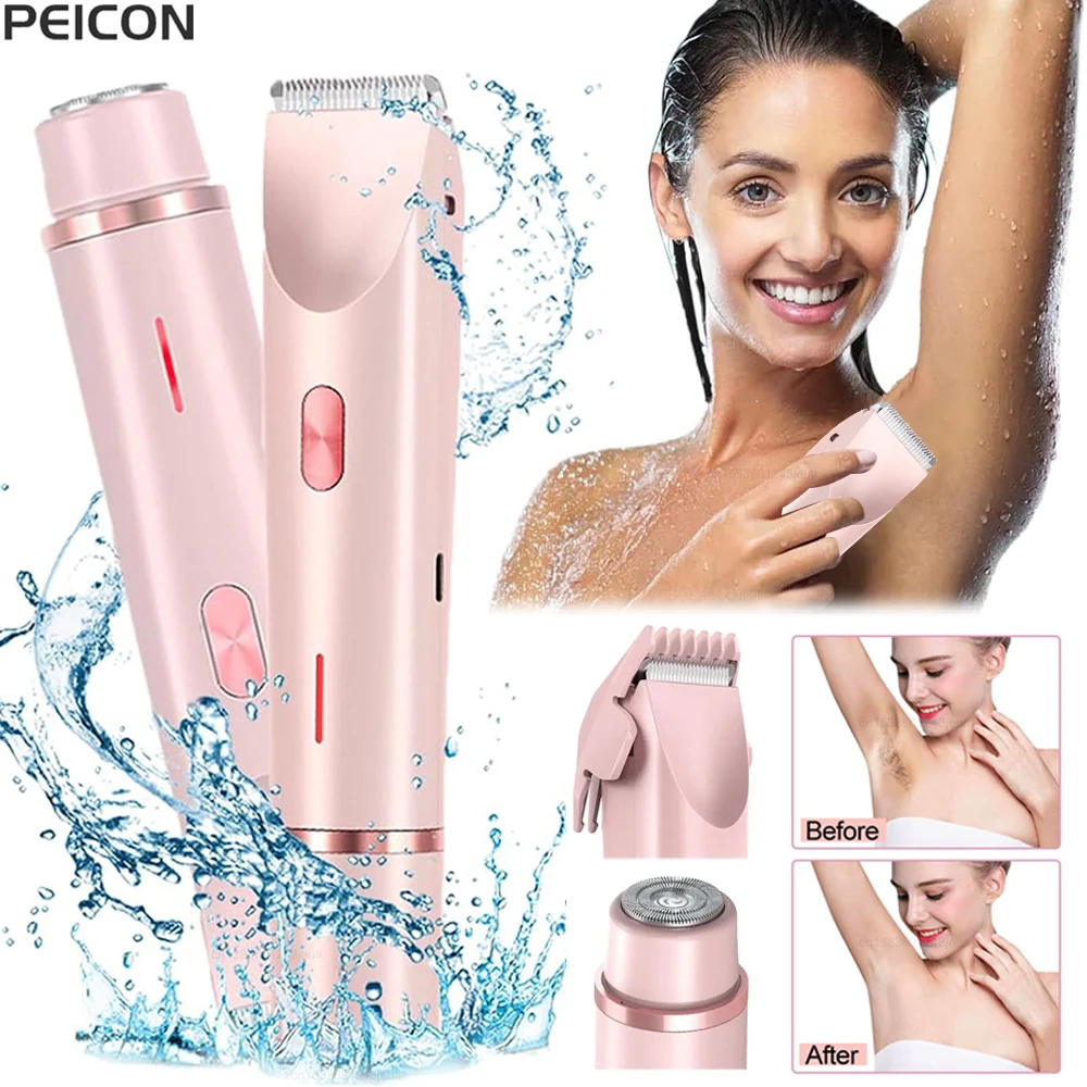 Electric Razor for Women Epilator Painless Hair Removal for Bikini Leg Body Epilator Electric Shaver Woman Face Mustache Trimmer