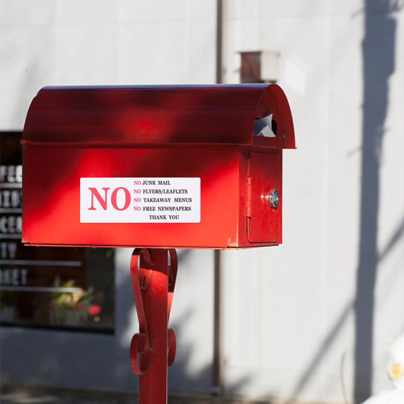 

2Pcs Mailbox Communication Tool Waterproof Decal Non Intrusive Reminder for Home and Business Quality Warning Sticker