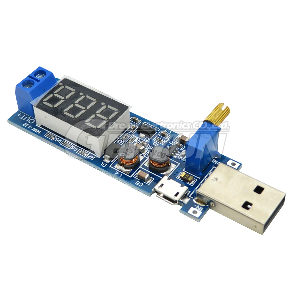 1PCS DC-DC 5V to 3.5V / 12V USB Step UP / Down Power Supply Module Adjustable Boost Buck Converter Out DC 1.2V-24V