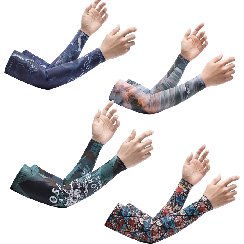 

Cooling Arm Sleeves for Men Women,Ice Silk Breathable UV Protection Arm Cover,Anti-slip Stretchy Sun Sleeves for Cycling Fishing