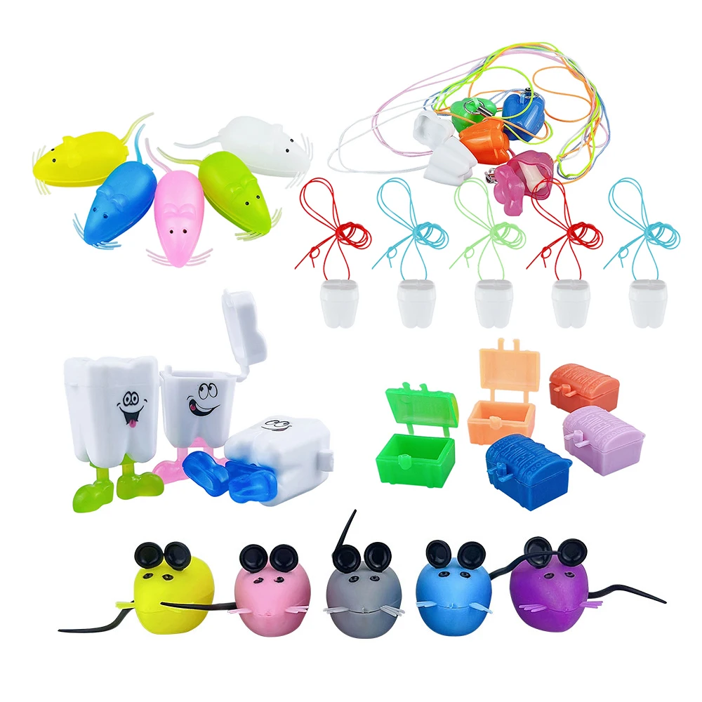100pcs Cute Milk Teeth Case Baby Tooth Box Organizer Container Children\'s Souvenir Save Baby Teeth Keepsake Holder Children Gift