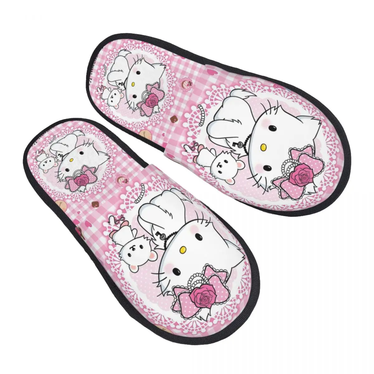 

Пользовательский мультик Sanrio Charmmy Kitty Guest Slippers для спа-женщин, милые домашние тапочки в стиле аниме