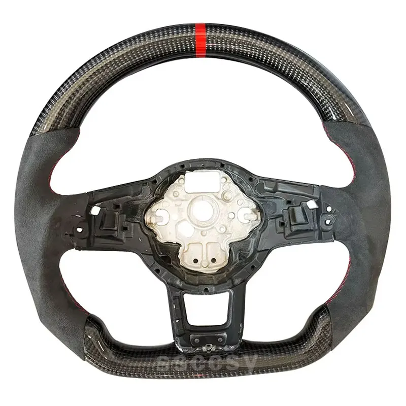 Carbon Fiber Steering Wheel Suitable For Golf 7 7.5 GTI MK7 Model Alcantara Material Optional DSG Version Sport Car Accessories