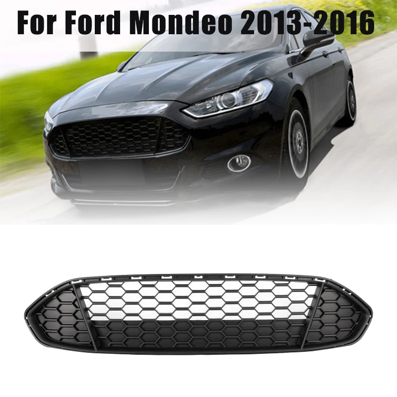 Car Front Bumper Racing Grille For Ford Fusion Mondeo 2013 2014 2015 2016 Bezel Honeycomb Mesh Cover Black Car Styling