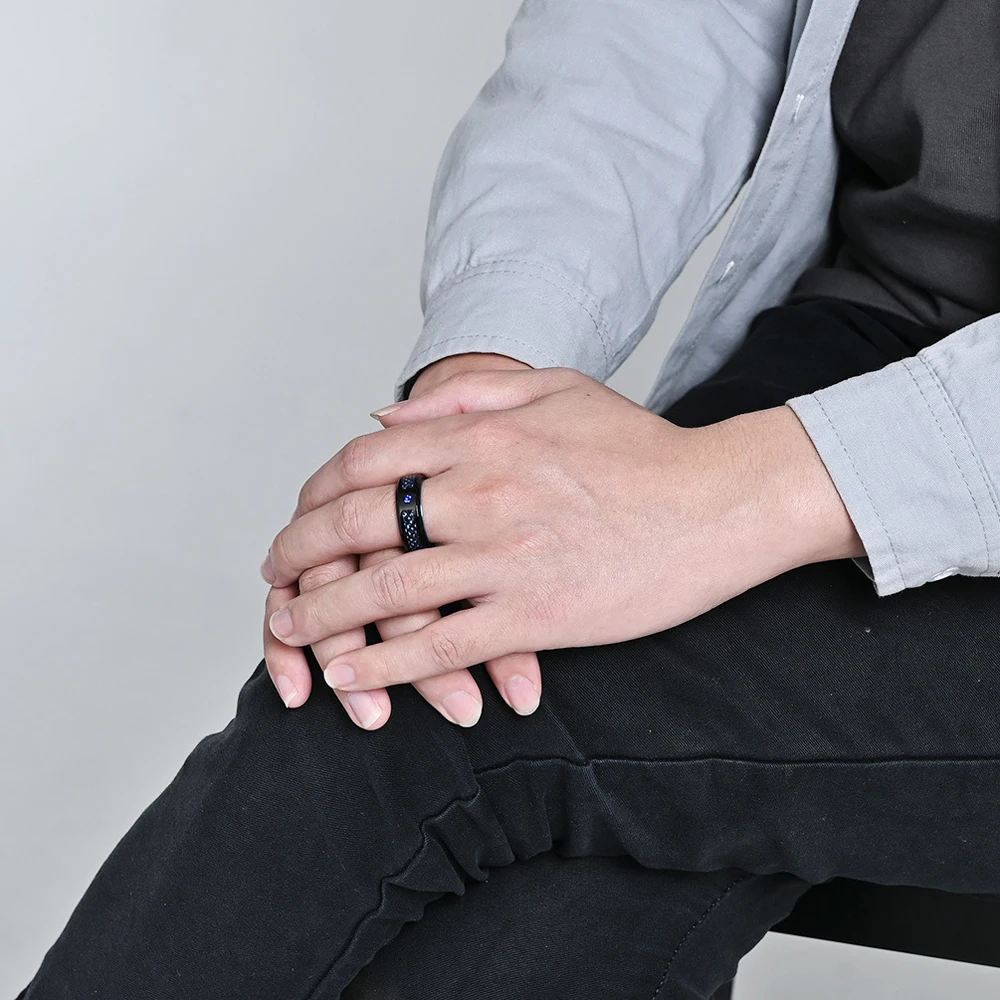 خاتم التنين الفولاذ المقاوم للصدأ Nibelungen المؤكسد الألومنيوم البطانة الرجال القوطية مجوهرات هيبوالرجينيك جريئة اكسسوارات للرجال #5