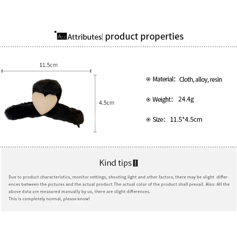 Grampo de garra de pelúcia para mulheres, onda nuvem em forma, tubarão garra, hairpin, peles artificiais, cabelo caranguejo, acessórios, moda inverno