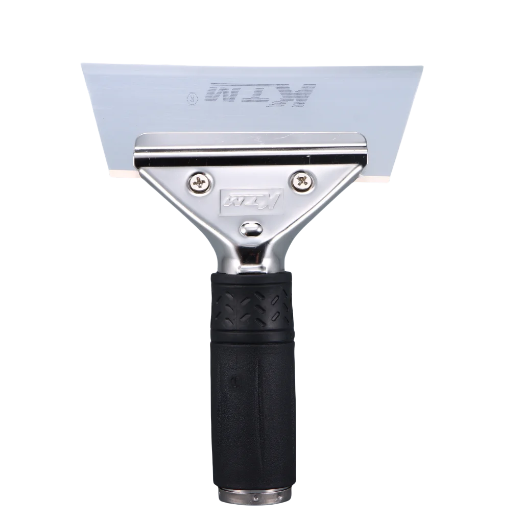KTM Metal Stainless Steel Handle Rubber Water Scrape Rubber Squeegee Car Window Ice Scraper Vinyl Film Wrap Tinted Tool