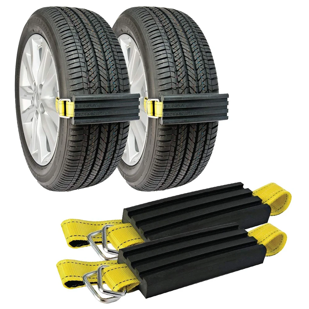 Tire Traction Device for Cars & Small SUVs Anti Skid Emergency Tire Straps to Get Unstuck from Snow, Mud, & Sand