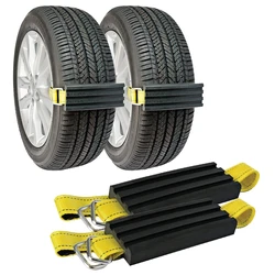 Tire Traction Device for Cars & Small SUVs Anti Skid Emergency Tire Straps to Get Unstuck from Snow, Mud, & Sand