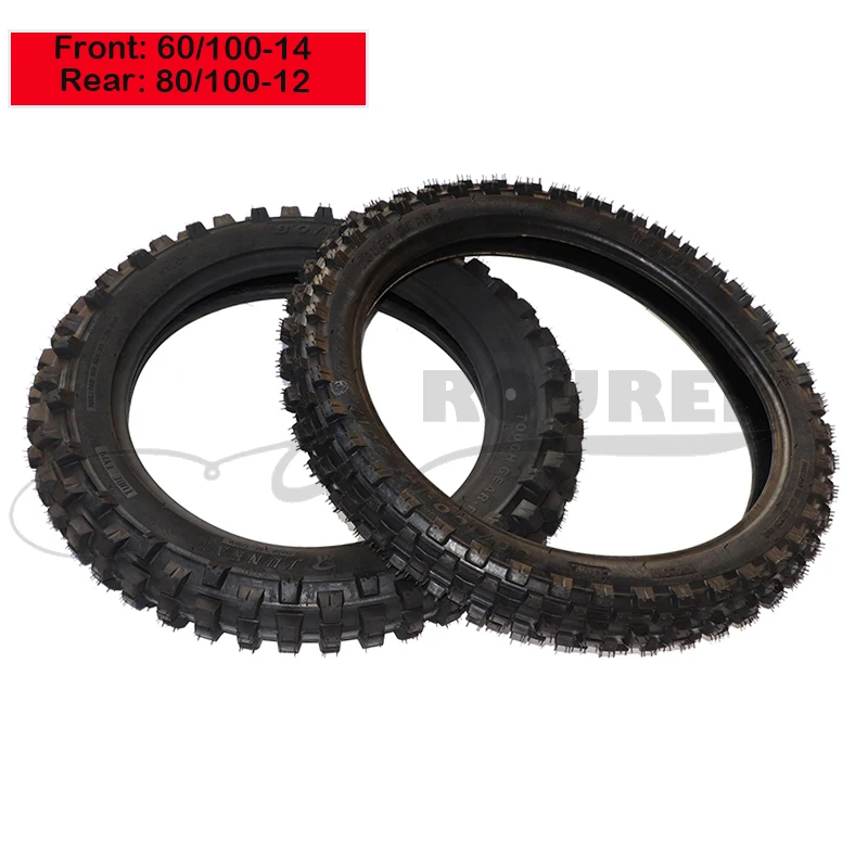 

12inch 60/100-14 Front 80/100-12 (3.00-12) Rear Wheel Tire Deep Teeth Tyre For Chinese Kayo BSE Dirt Pit Bike OffRoad Motorcycle