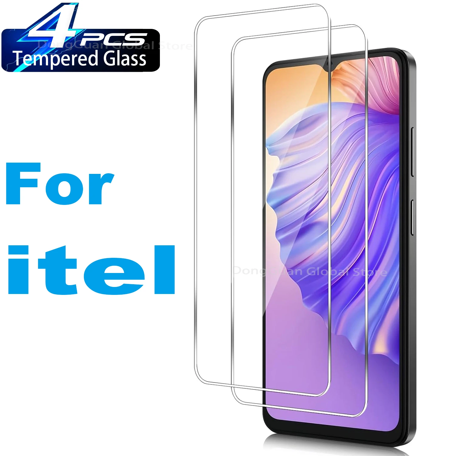 

For itel S23 A50 A70 A80 A90 ZENO10 Color Pro RS4 P40 P55 P55+ P65 Screen Protector Tempered Glass