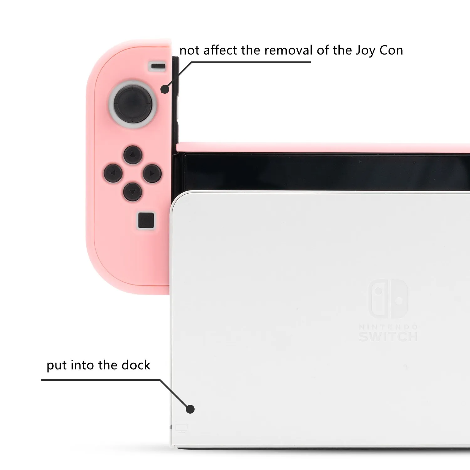 Nintendo Schalter OLED Fall Kawaii Split Freude-con Volle Schutz Hard Shell Für Nintend Schalter Oled Rosa Abdeckung Für NS Zubehör