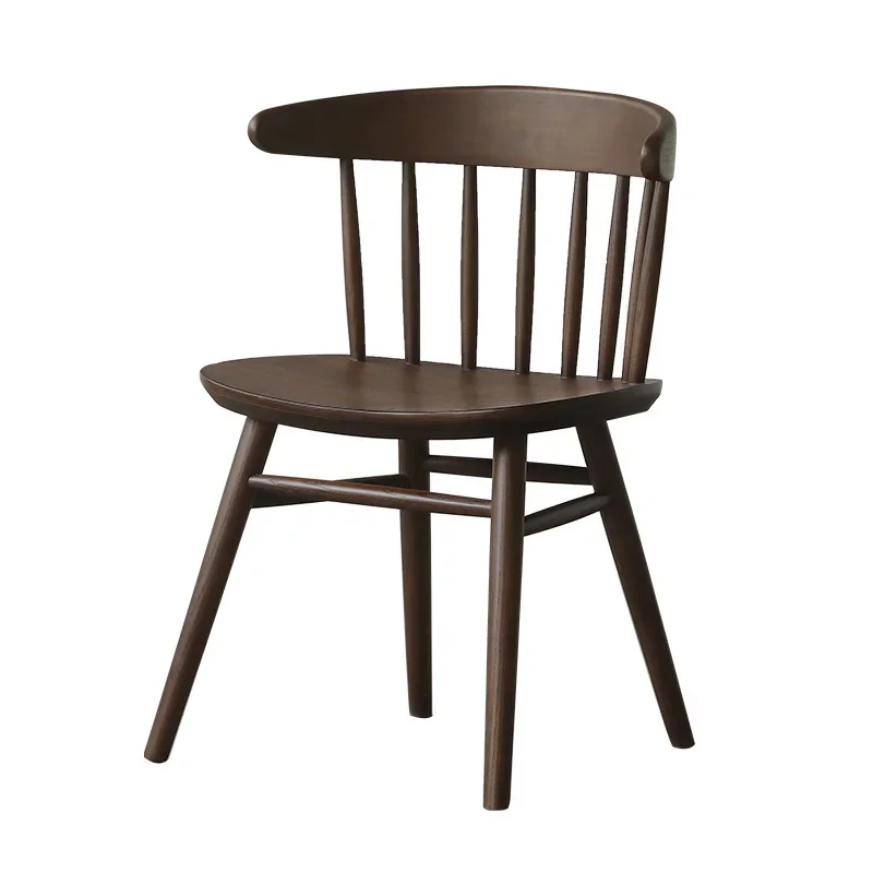 Solid wood dining chair Nordic simple retro dining chair fashion Windsor chair