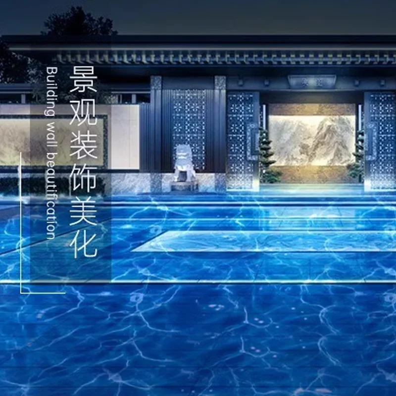 Butoy 200W LED Water Ripple Light Lamp DMX Control Water Wave Lights for Wedding Christmas Decoration Water Projector Lighting