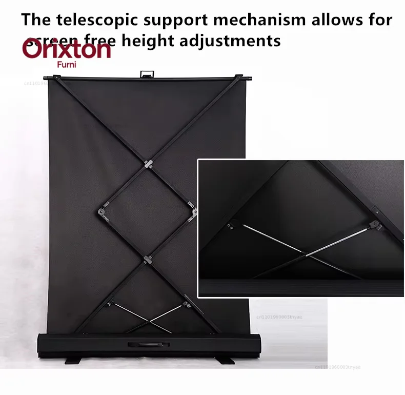 Stand Projection Screen 60 72 84 92 100 110 120 inch Portable Projection Screen