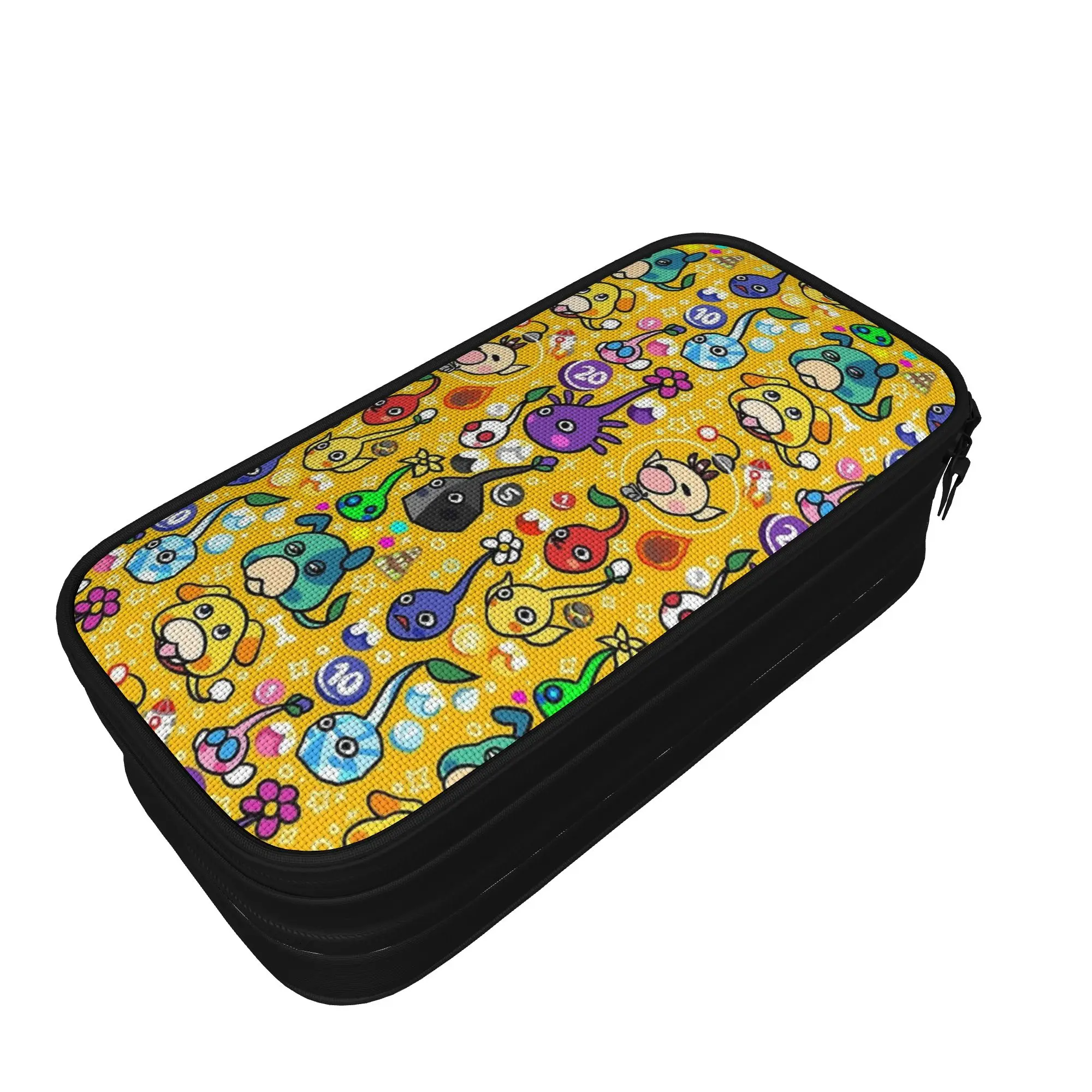 Game Cartoon Cute Pikmins Pencil Case  Pen Box Bag Girl Boy Large Storage Office Gifts Pencilcases