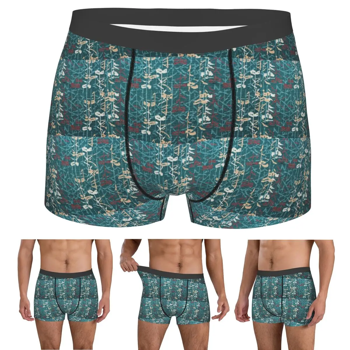 Boxer Underpants Shorts MCO Orlando International Airport Carpet Panties Men's Soft Underwear for Homme Man Boyfriend Gifts
