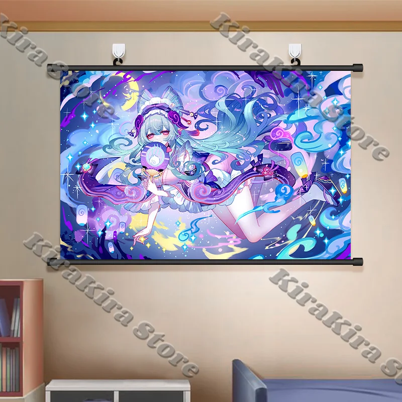 يوميميزوكي ميزوكي ملصق صورة معلقة جينشين تأثير أنيمي خلفية تأثيري جدار التمرير بلاي بيل غرفة المعيشة ديكور هدية
