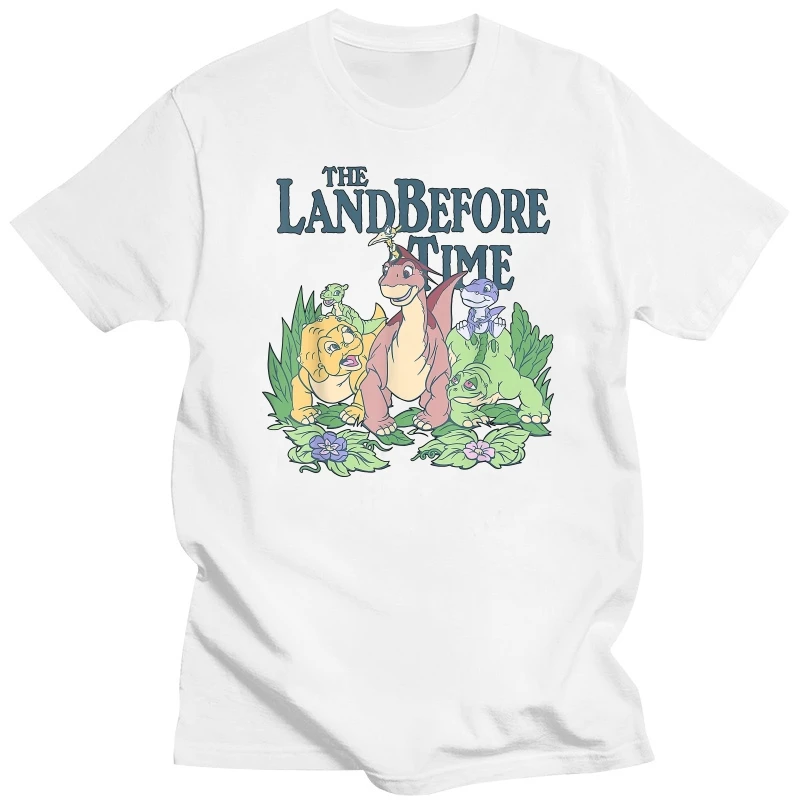 Land Before Time Pastel Dinosaur Friends T-Shirt korean fashion funnys summer top Short sleeve tee men