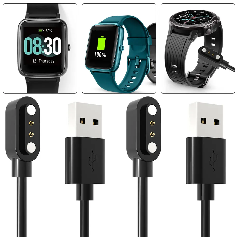 

2Pcs Smartwatch USB Charging Cable for ID205U/Willful IP68 SW023//Uwatch 3