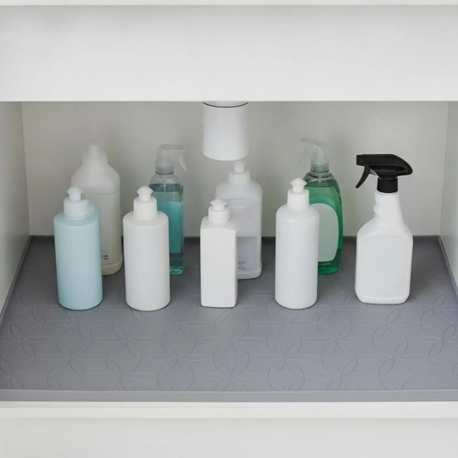 Waterproof Silicone Sink Drain Pad for Kitchen Counter with Raised Edge Non-slip Mat for Cabinet Liner