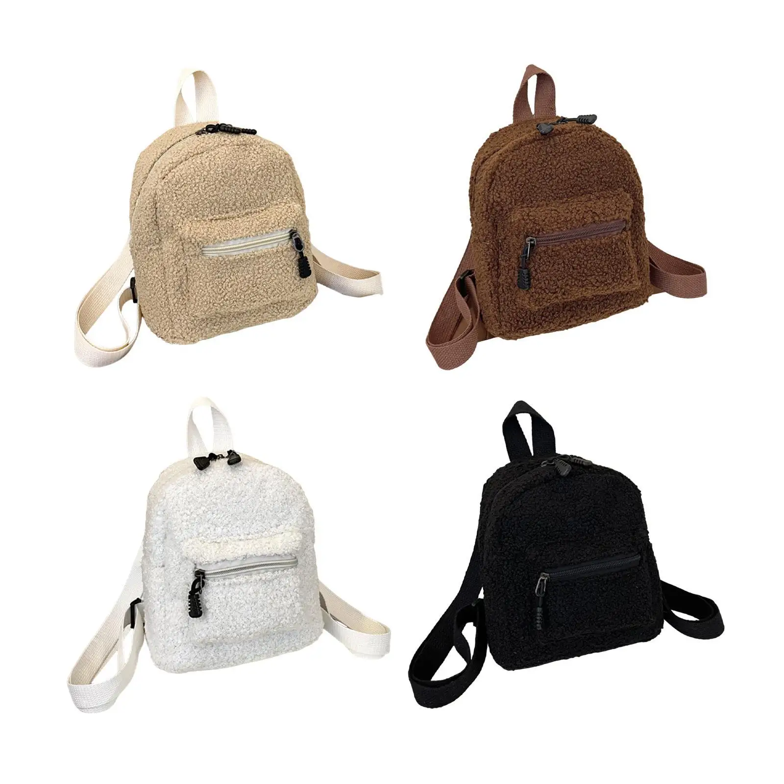 

Plush Backpack Lightweight Compact Plush Bag Fashion Soft Shoulder Pack