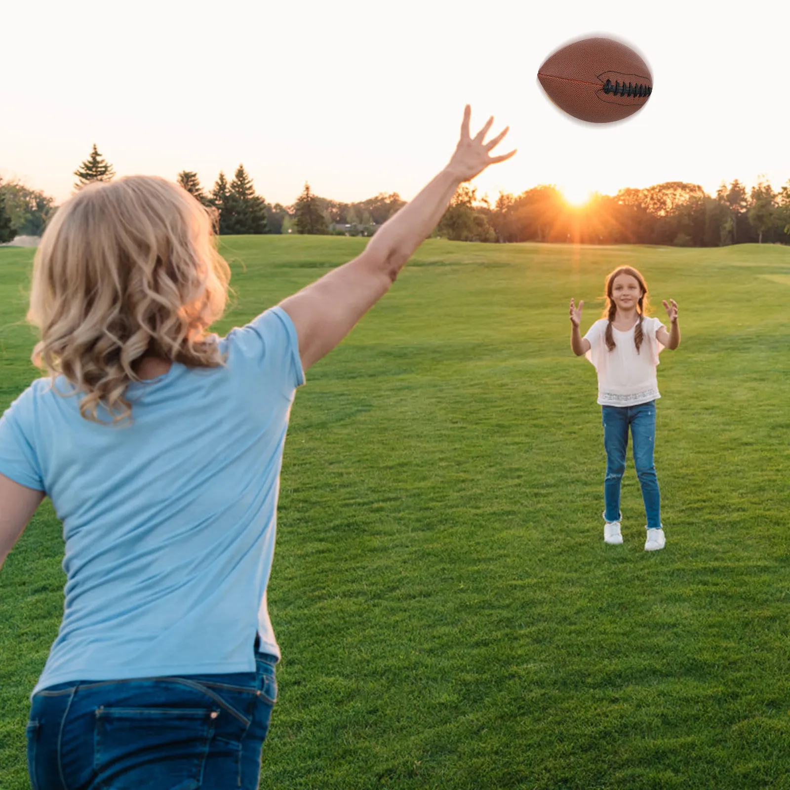 

1Pcs Premium PU Rugby Ball Professional Training Football for Athletes Players Enhances Velocity Distance Control Ideal