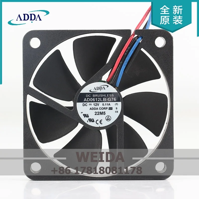 

Вентилятор охлаждения ADDA 24V 48V DC12V 0.11A 6010 60X60X10MM 6CM для монитора, с закрытым контуром, на двойных шарикоподшипниках, ультратонкий AD0612LB-G76