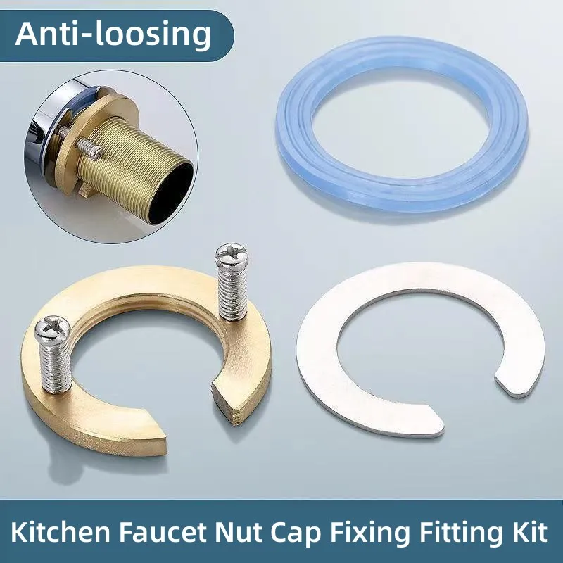 

C Type Tap Faucet Anti-loosing Nut Cap Kitchen Fixing Fitting Kit Home Wash Basin Tool Fastening Circlip Washer Fixture Parts