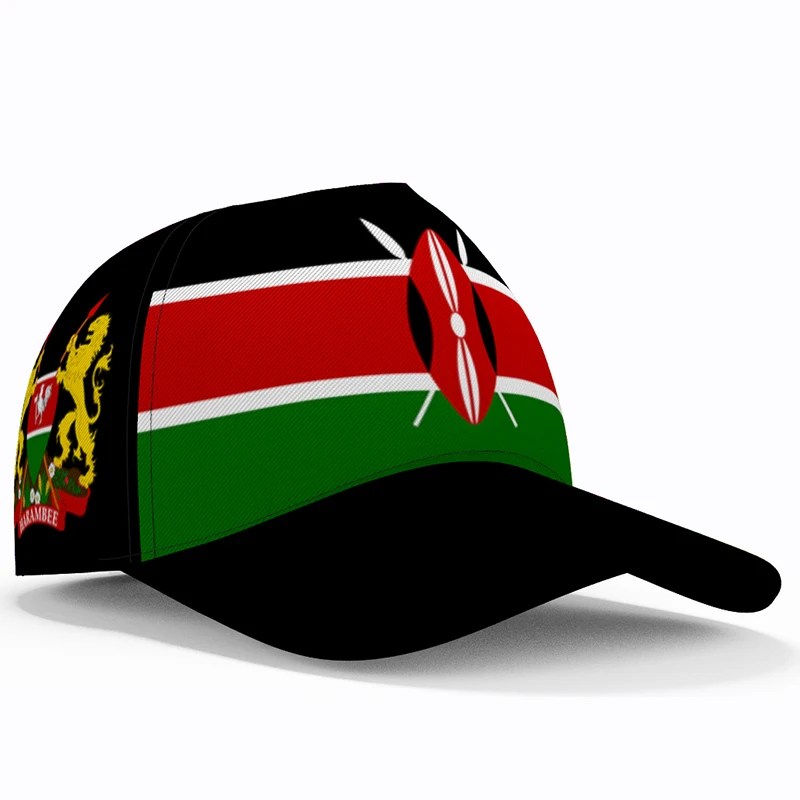 Kenya Baseball Caps Free 3d Custom Name Team Logo Ke Hat Ken Country Fishing Travel Swahili Nation Kenyan Republic Flag Headgear