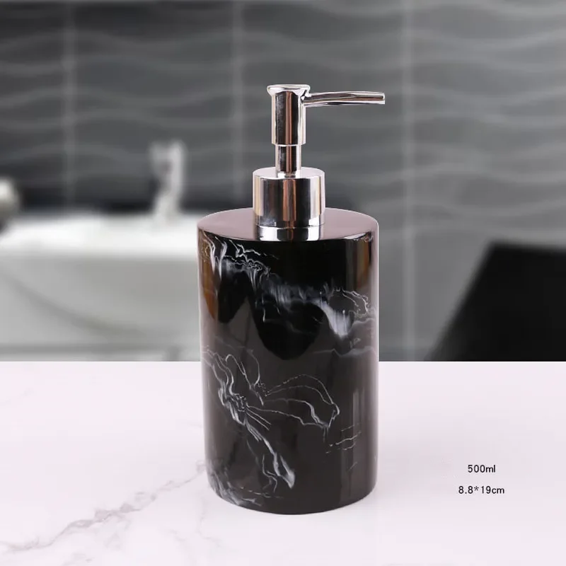 Bathroom Accessories 500ML Resin Emulsion Bottles Creative Latex  Liquid Soap Dispensers Set Home Decoration