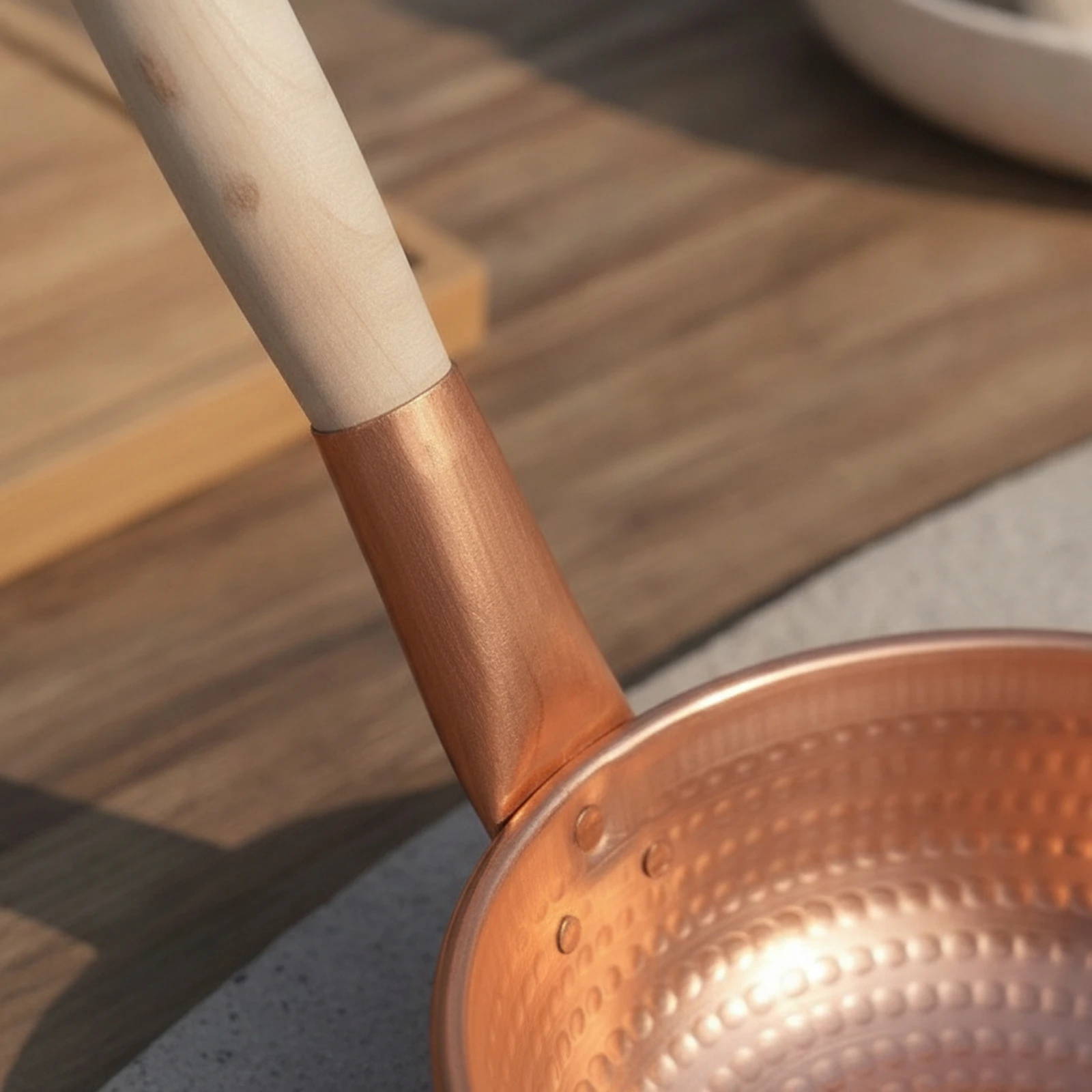 Copper Pot with Wooden Handle - Home Cooking Gas recension och pris