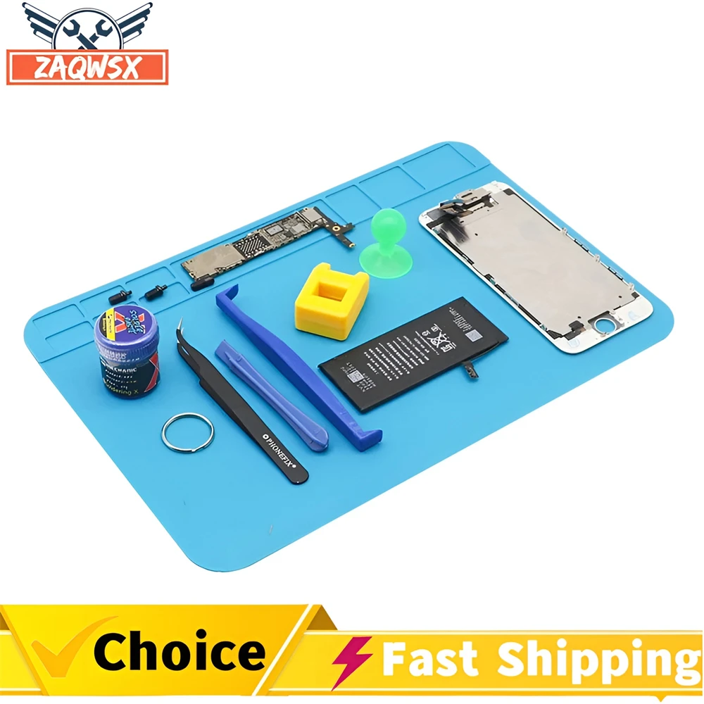 ESD Heat Insulation Soldering Mat Job Tools Computer Phone Repair Tool Kit Working Repair Pad Heatresistant Maintenance Platform