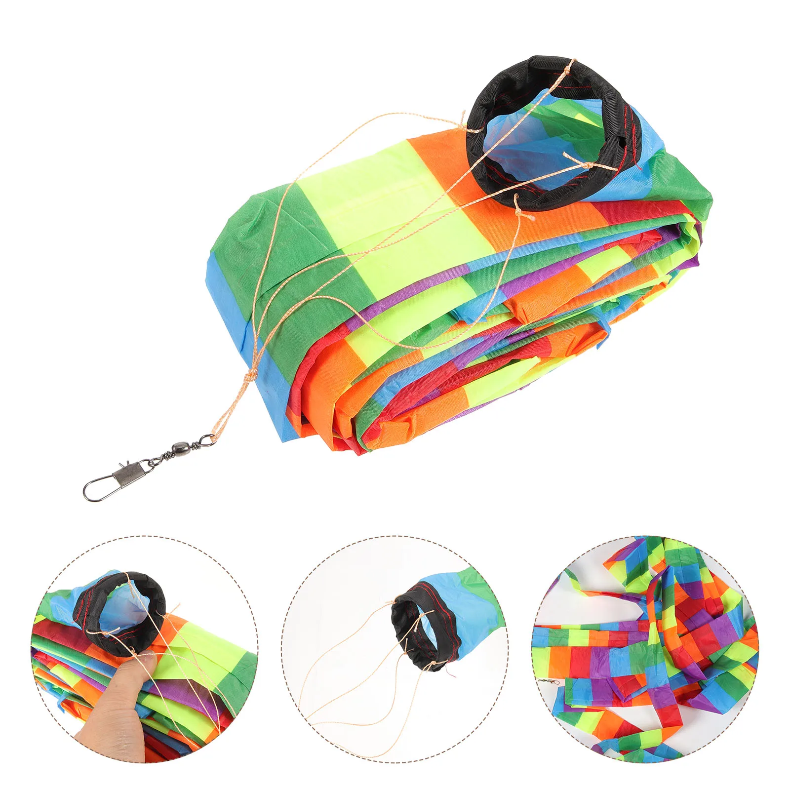 1pcs Tail Nylon Rainbow Streamer Outdoor Toys Flying Kite Attachments Ornament Kite Decor Stability Enhancement