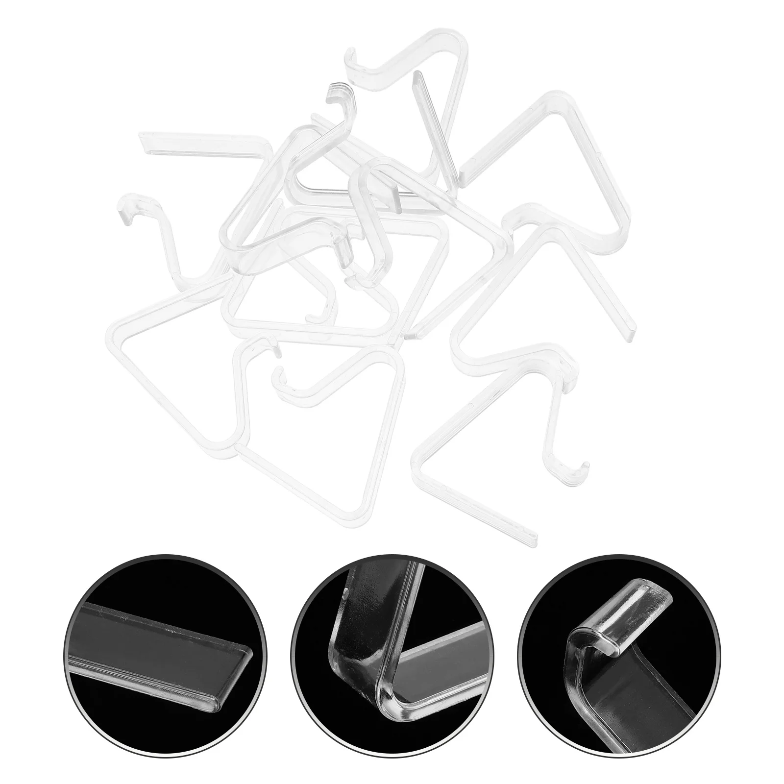 

12Pcs Tablecloth Clips Clear Transparent Plastic Windproof Clips Outdoor Picnic Table Cloth Holder Clamps Tablecloth Fixing Clip