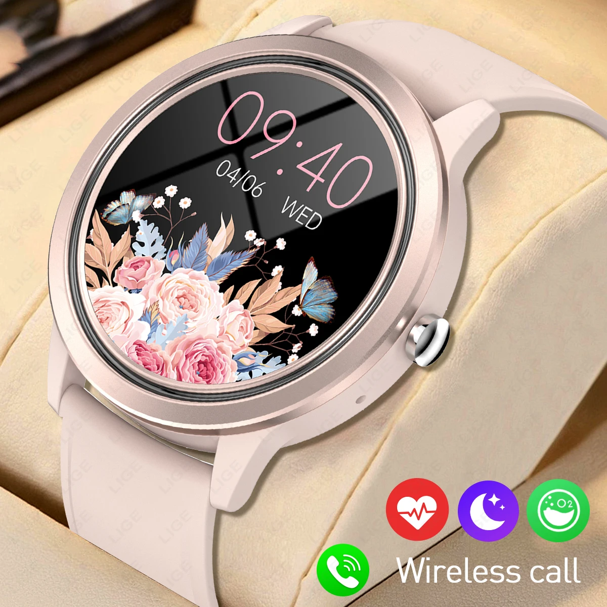 

LIGE 2025 Women Smart Watch Bluetooth Calling 1.32'' Touch Screen Health Monitoring Sports Fitness Waterproof Smartwatch For Men