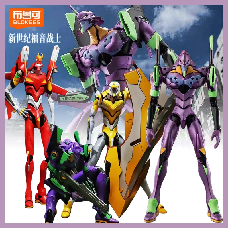 

Evangelion-01 Original In Stock Blokees Evangelion Test Type-01 Tv Ver. Neon Genesis Eva Action Figure Toy Assembly Model Gifts