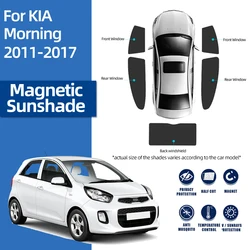 For Kia Picanto MORNING TA 2011-2017 Magnetic Car Sunshade Front Windshield Mesh Curtain Baby Rear Side Window Sun Shade Visor