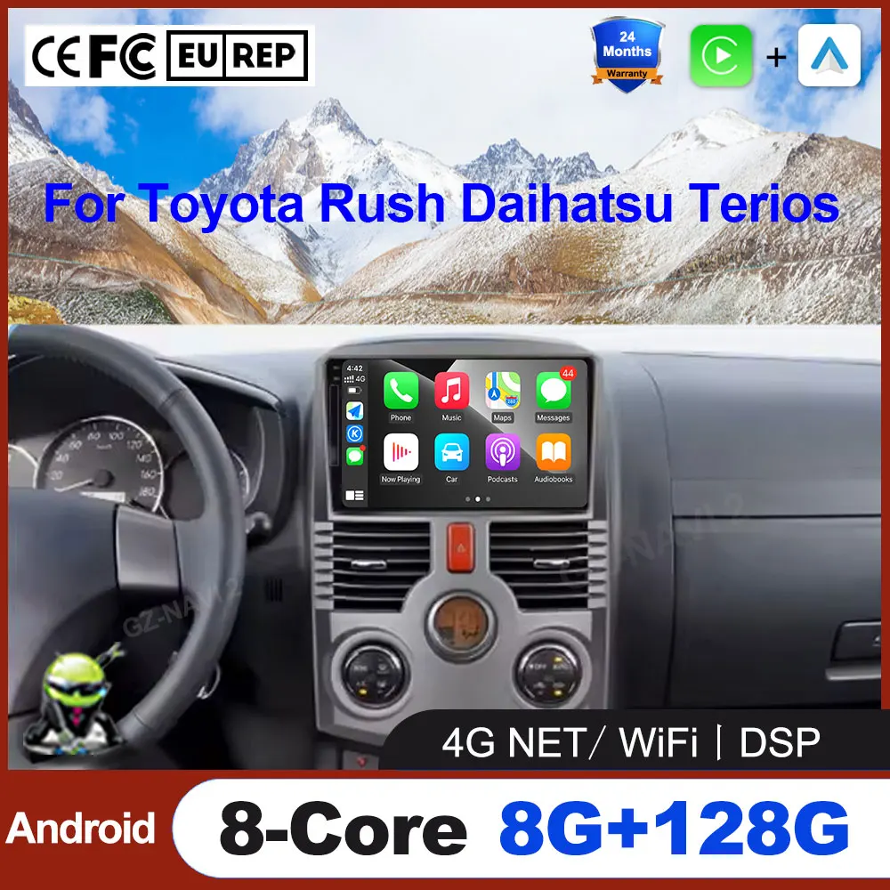 

Android OS Carplay For Toyota Rush Daihatsu Terios Multimedia Car GPS Navigation IPS QLED Touch Screen Stereo Radio No 2 Din DVD