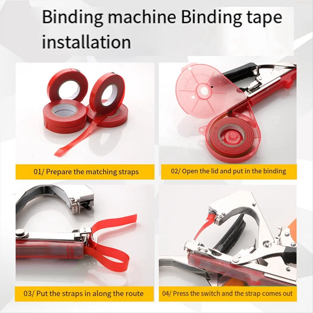 

Plant Tying Machine, Vine Tying Tool, Plant Tape Tool with 20 Rolls Tape Gardening Tape Tool for Climbing Plants-AT35