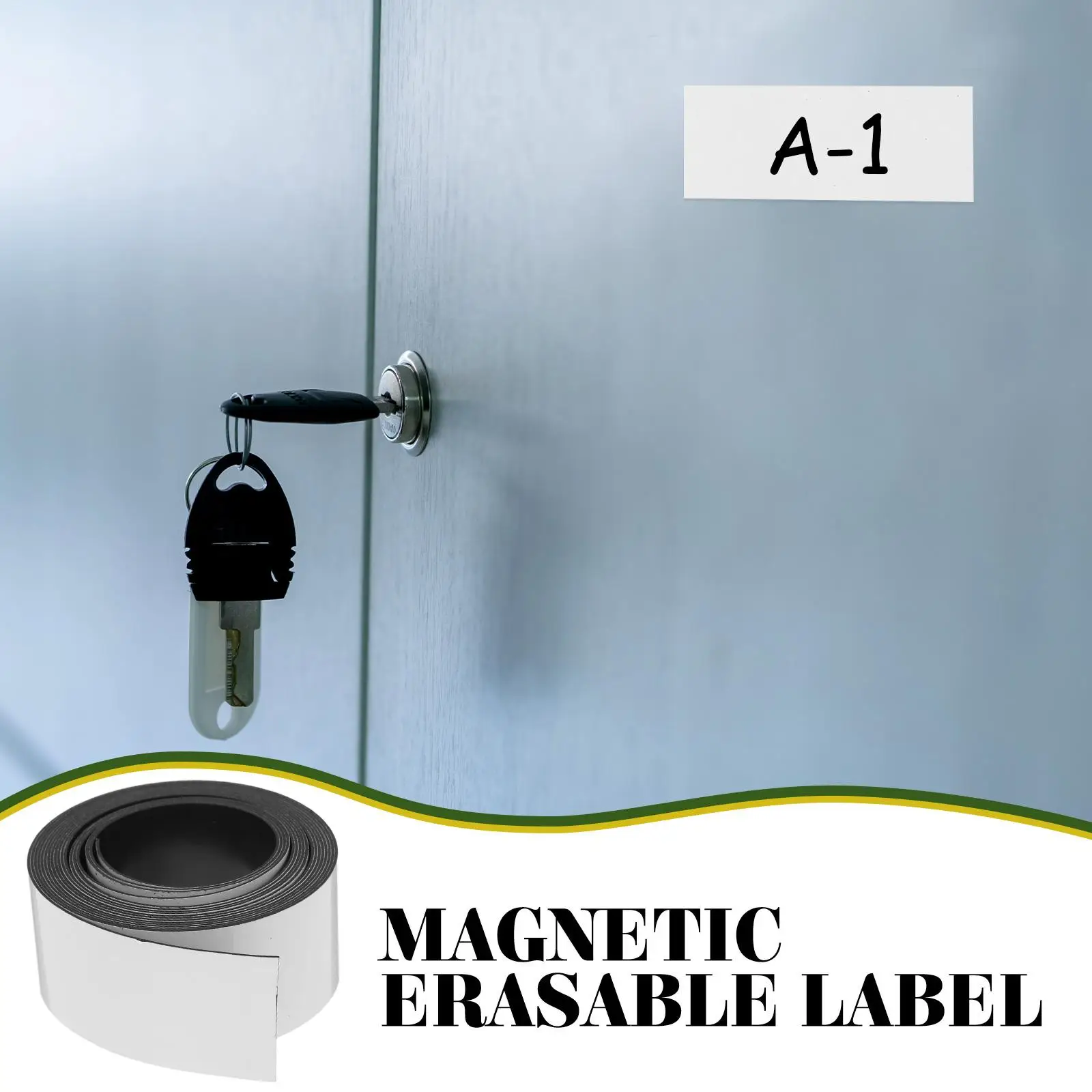 Magnetic Dry Labels Magnetic Large Blank Cards Reusable PET Film for Clothes Tags Whiteboard Tape Name Labels Classification