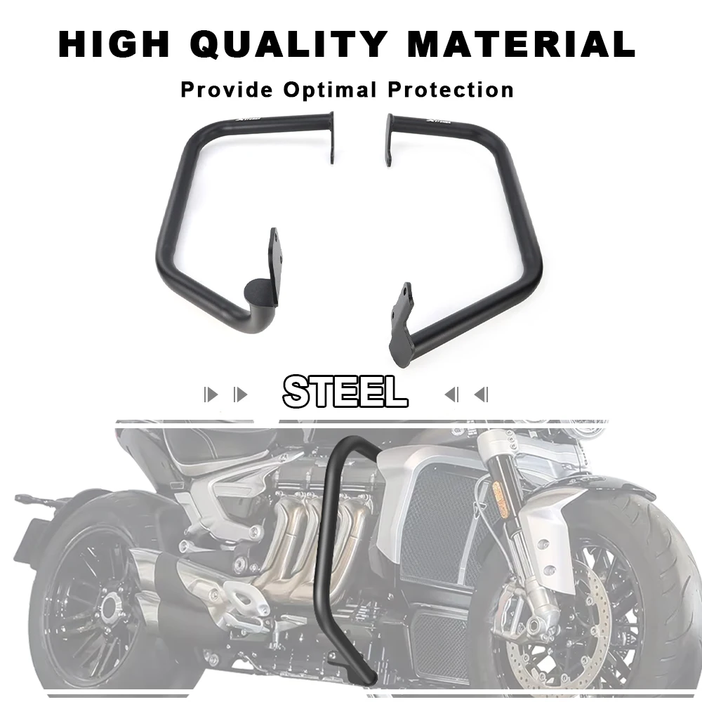 

Engine Guard Crash Bars For Triumph Rocket 3 GT Rocket 3 R 2020-2026 Motorbike Steel Highway Bumper Frame Protection Crash Cages