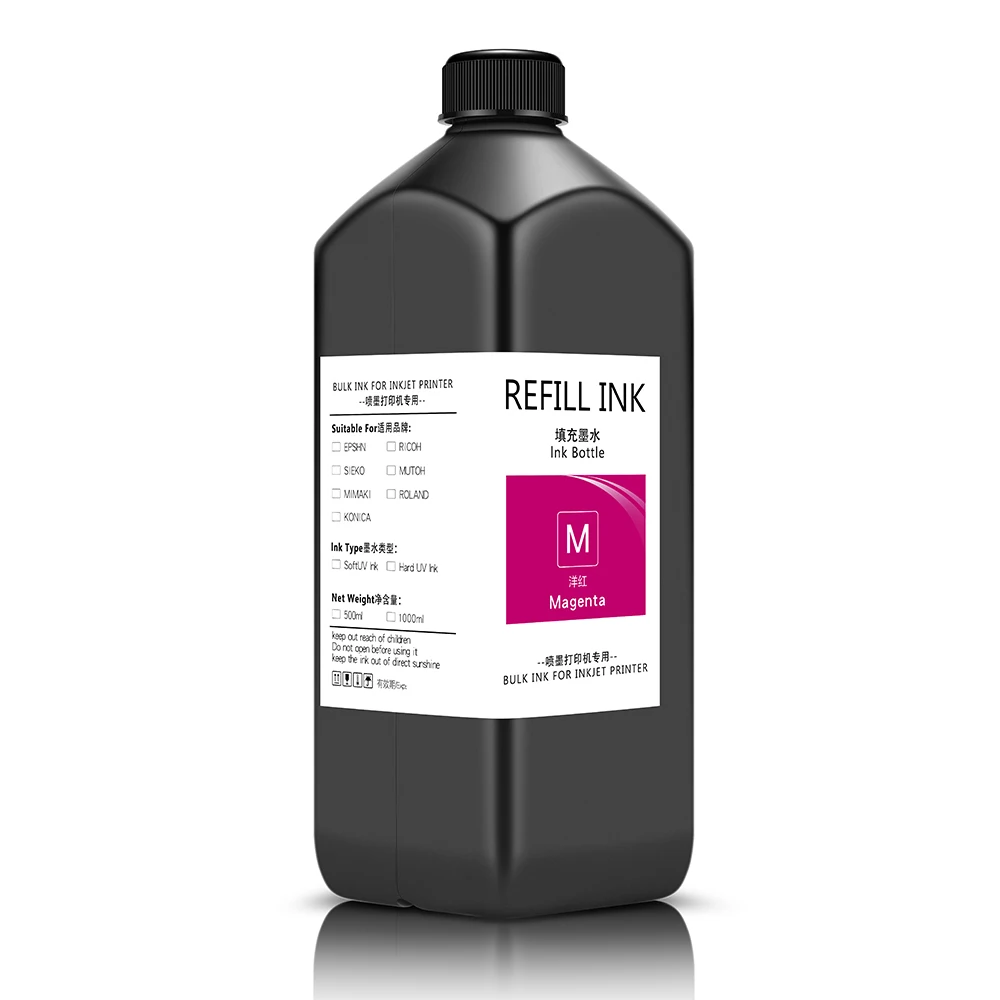 1000ml LED UV ink soft / hard For Roland LEF-200 LEF-300 LEF-12 LEF-12i LEF-20 LEJ-640 LEJ-640FT LEC-300 LEC-330 LEC-540 printer